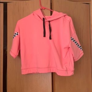 Flirtitude peach cropped hoodie